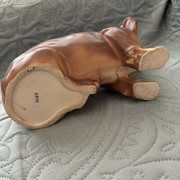 Vintage Dachshund Dog Breakable Table Planter Plant Numbered 1276 10" Long - Picture 7 of 7